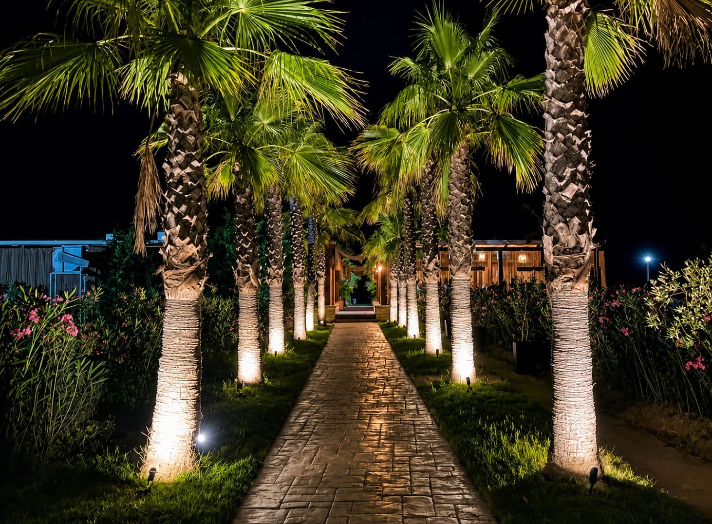 Evening lights and seaside atmosphere in Lalzi Bay