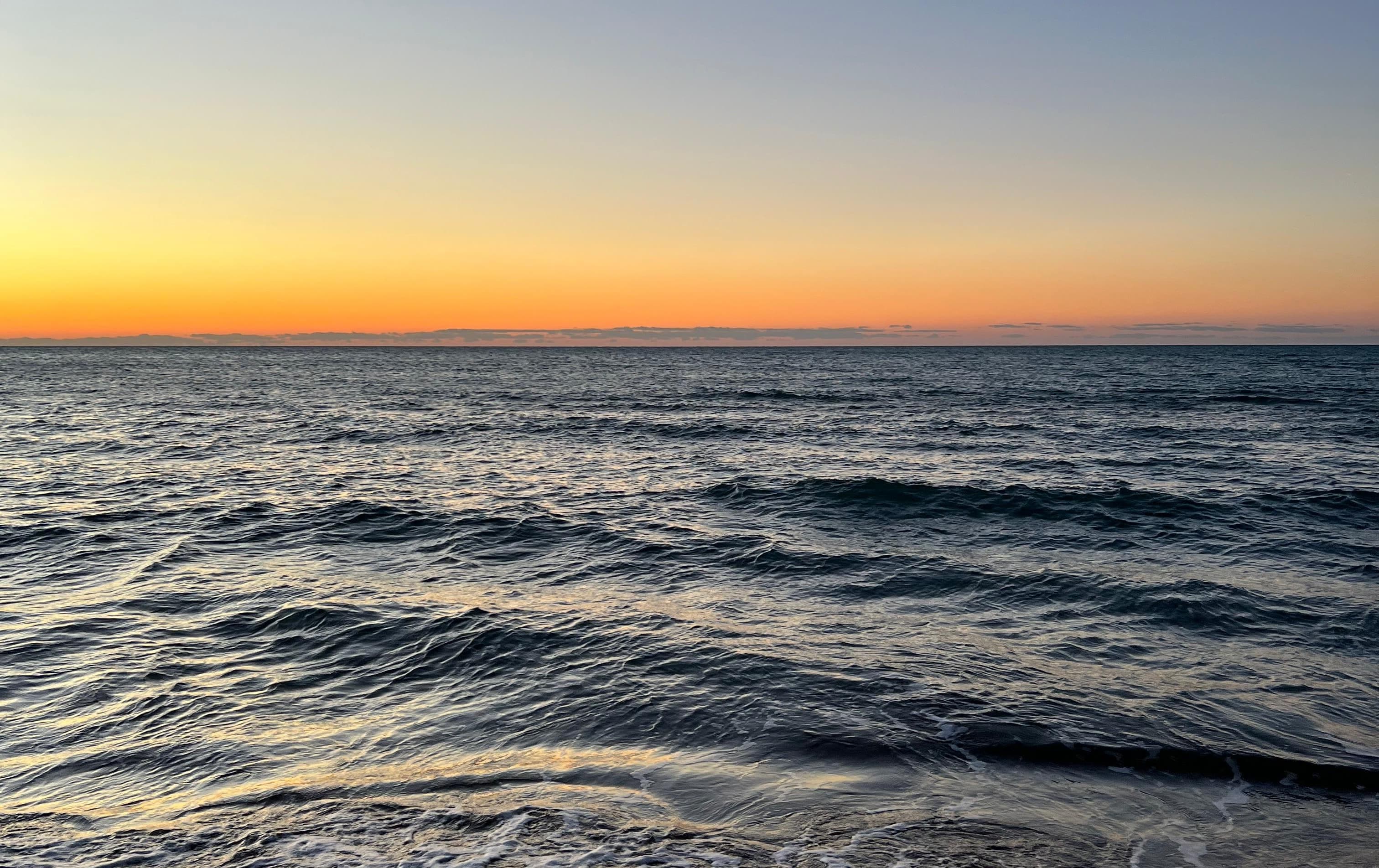 Golden sunset over the Adriatic Sea